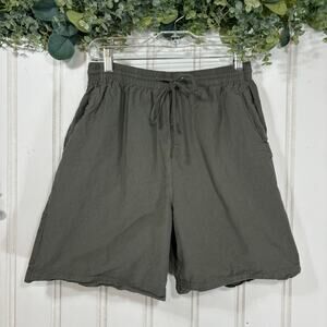 EZ GEAR Casual Shorts Women SMALL Olive Green Utility Cotton Summer Outdoors